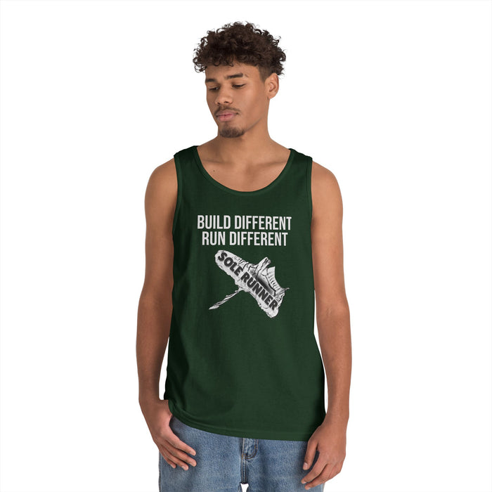 Built Different. Runs Different: Unisex Heavy Cotton Tank Top
