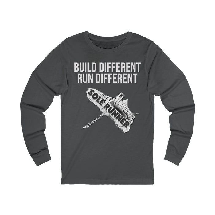 Built Different. Runs Different: Unisex Jersey Long Sleeve Tee