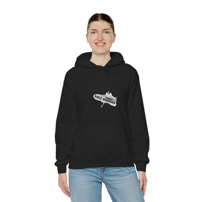 Kicking Ass-Phalt: Unisex Heavy Blend™ Hooded Sweatshirt