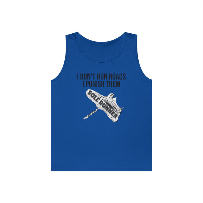 I Don't Run Roads. I Punish Them: Unisex Heavy Cotton Tank Top