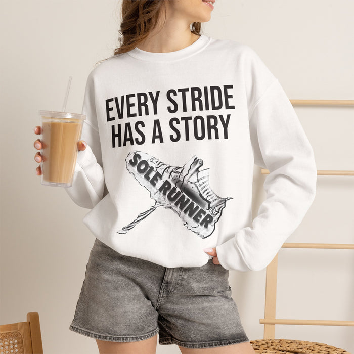 Every Stride Has A Story: Unisex Heavy Blend™ Crewneck Sweatshirt