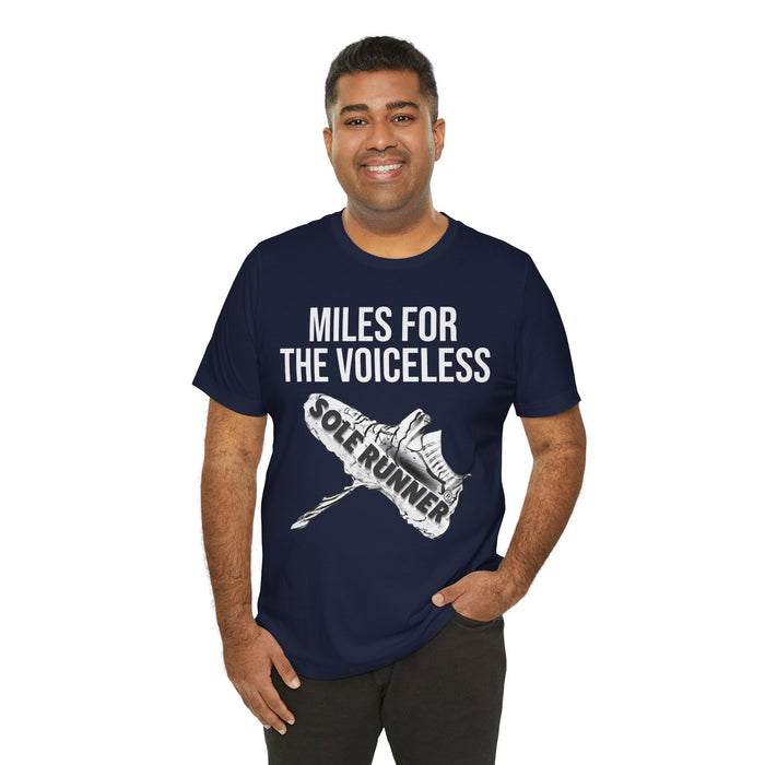 Miles For The Voiceless: Unisex Jersey Short Sleeve Tee