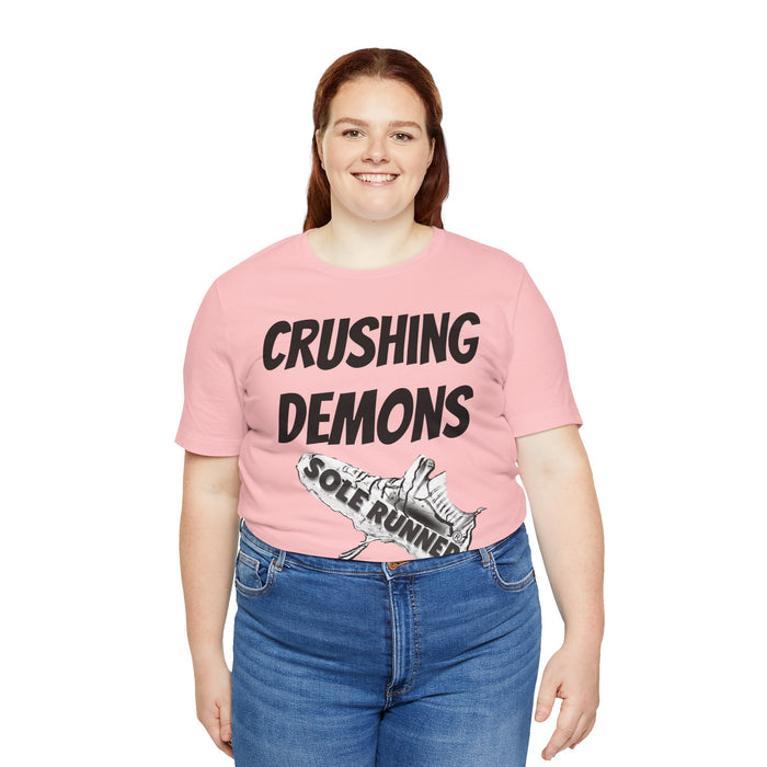 Crushing Demons: Unisex Jersey Short Sleeve Tee