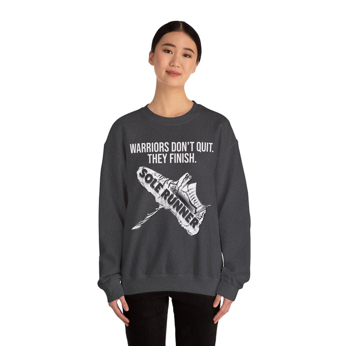 Warriors Don't Quit. They Finish.: Unisex Heavy Blend™ Crewneck Sweatshirt