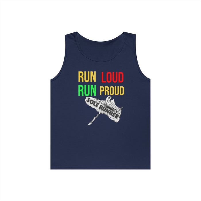 Run Loud Run Proud: Unisex Heavy Cotton Tank Top