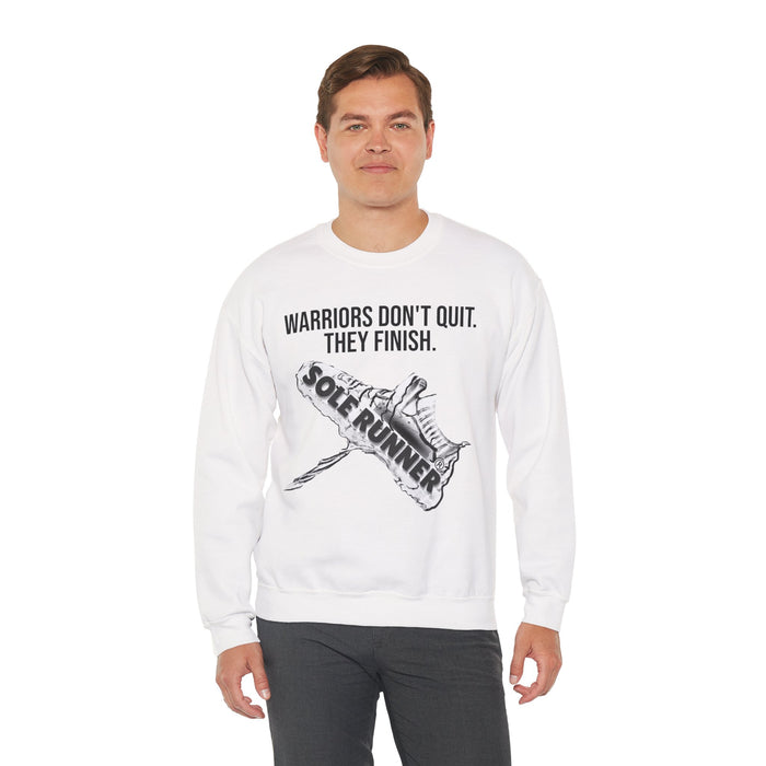 Warriors Don't Quit. They Finish.: Unisex Heavy Blend™ Crewneck Sweatshirt