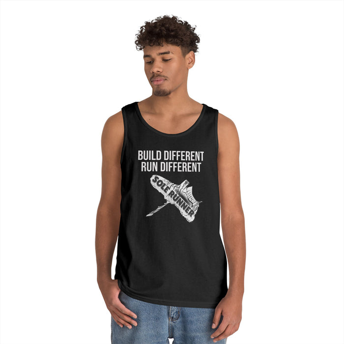 Built Different. Runs Different: Unisex Heavy Cotton Tank Top