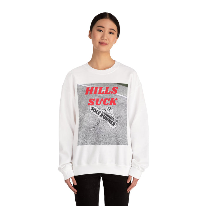 Hills Suck: Unisex Heavy Blend™ Crewneck Sweatshirt