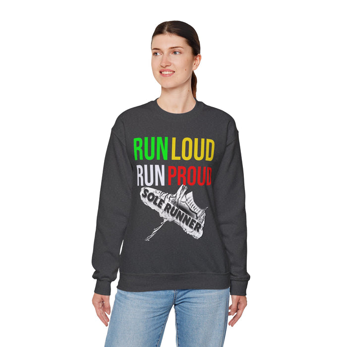 Run Loud Run Proud: Unisex Heavy Blend™ Crewneck Sweatshirt