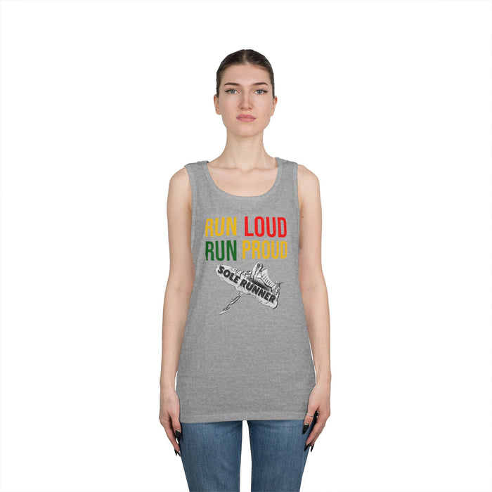 Run Loud Run Proud: Unisex Heavy Cotton Tank Top