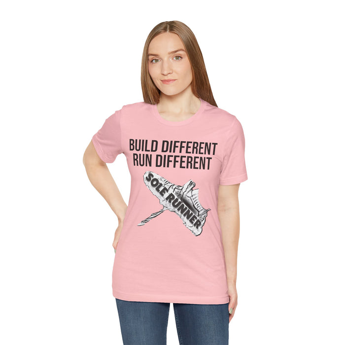 Built Different. Runs Different: Unisex Jersey Short Sleeve Tee
