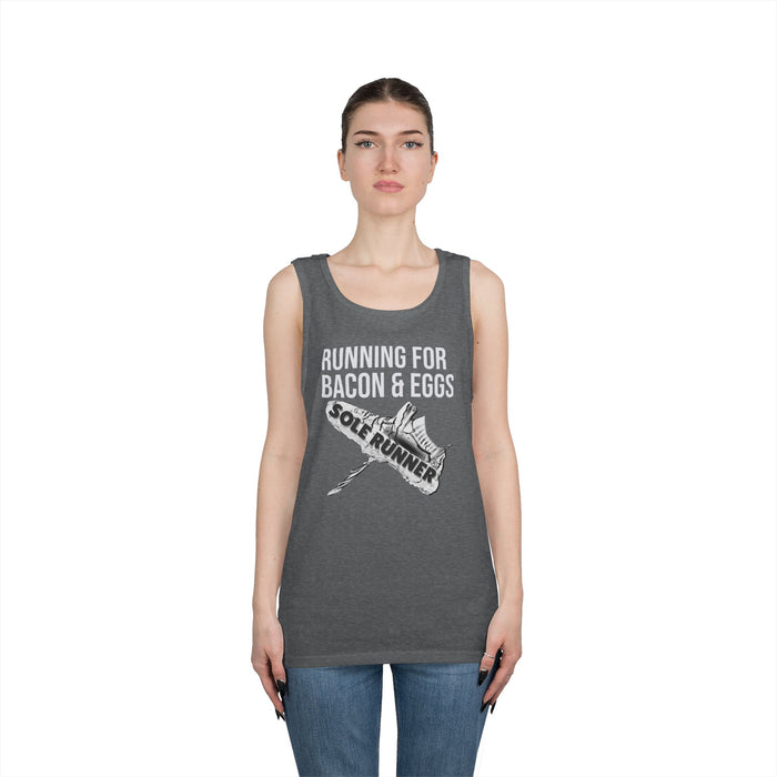 Running For Bacon & Eggs: Unisex Heavy Cotton Tank Top