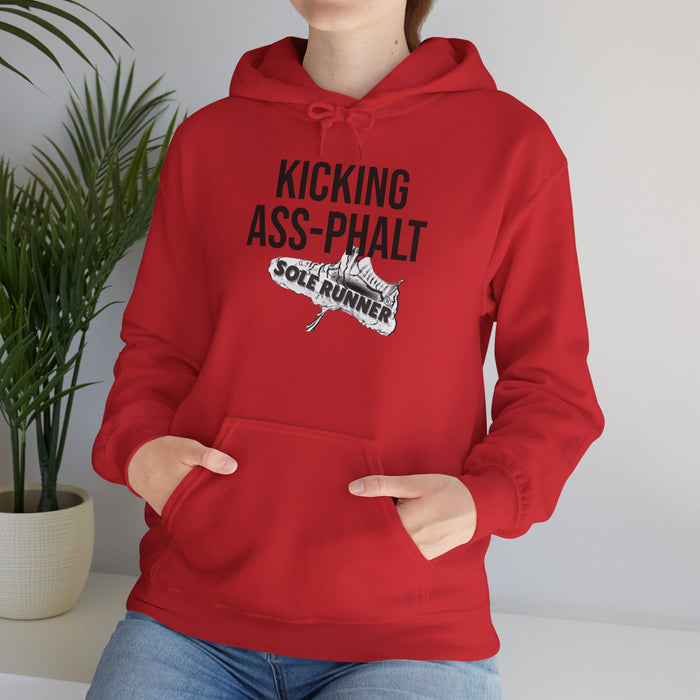 Kicking Ass-Phalt: Unisex Heavy Blend™ Hooded Sweatshirt