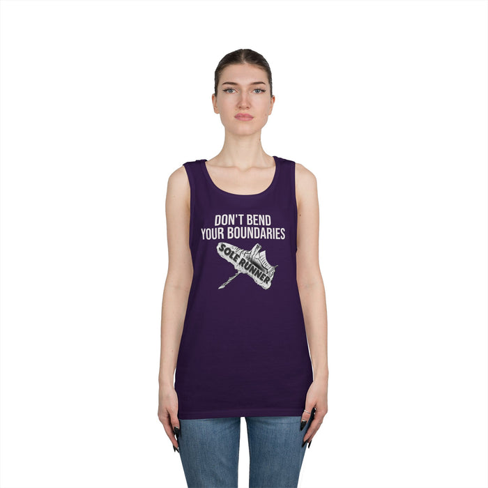 Don't Bend Your Boundaries: Unisex Heavy Cotton Tank Top