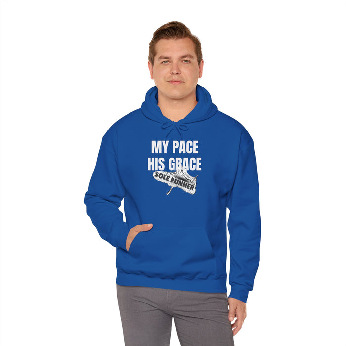 MY PACE. HIS GRACE: Unisex Heavy Blend™ Hooded Sweatshirt