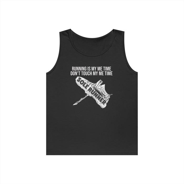 Running Is My Me Time. Don't Touch My Me Time: Unisex Heavy Cotton Tank Top