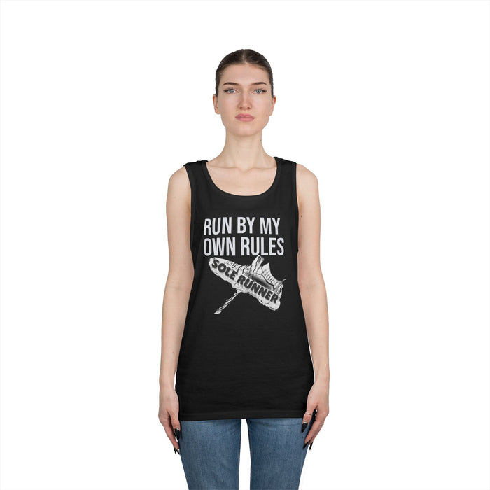 Run By My Own Rules: Unisex Heavy Cotton Tank Top