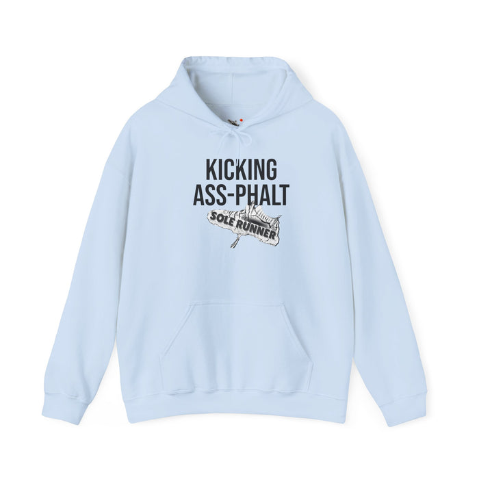 Kicking Ass-Phalt: Unisex Heavy Blend™ Hooded Sweatshirt