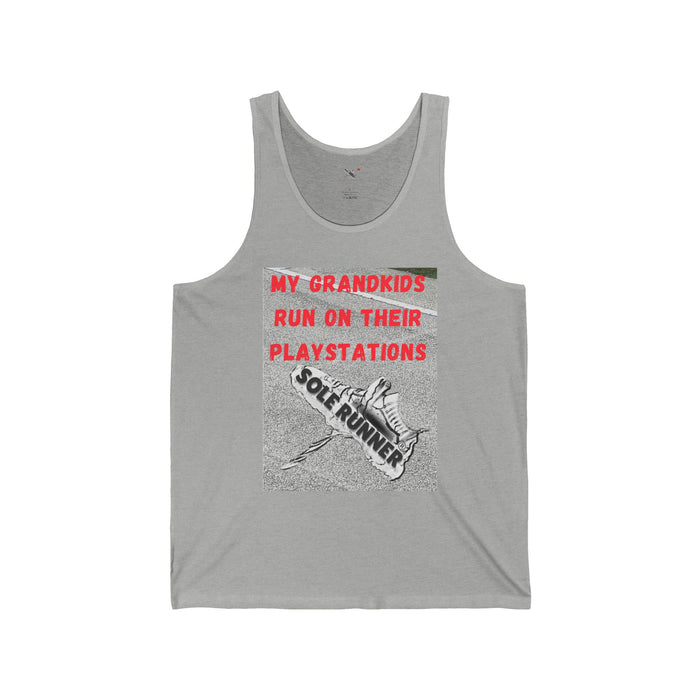 My Grandkids Run On Their Playstations: Unisex Jersey Tank