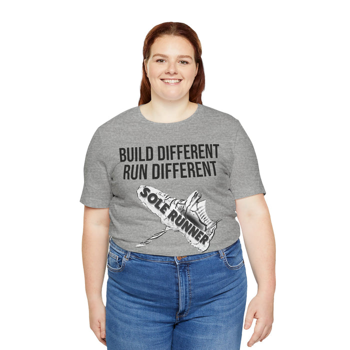 Built Different. Runs Different: Unisex Jersey Short Sleeve Tee