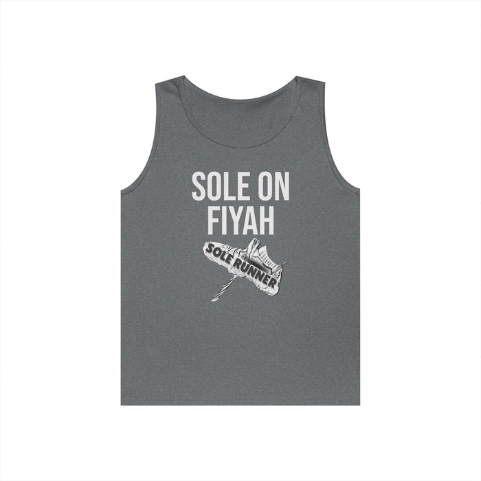 Sole On Fiyah: Unisex Heavy Cotton Tank Top
