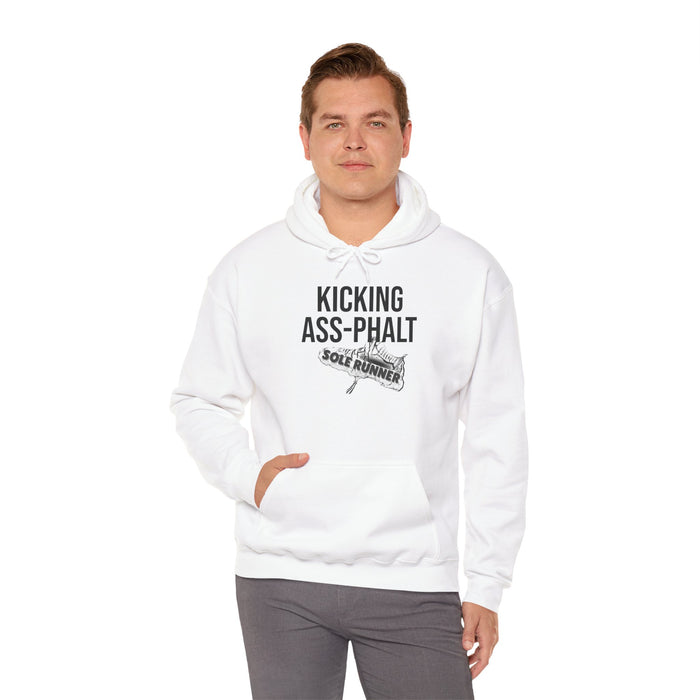 Kicking Ass-Phalt: Unisex Heavy Blend™ Hooded Sweatshirt