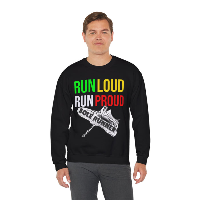 Run Loud Run Proud: Unisex Heavy Blend™ Crewneck Sweatshirt