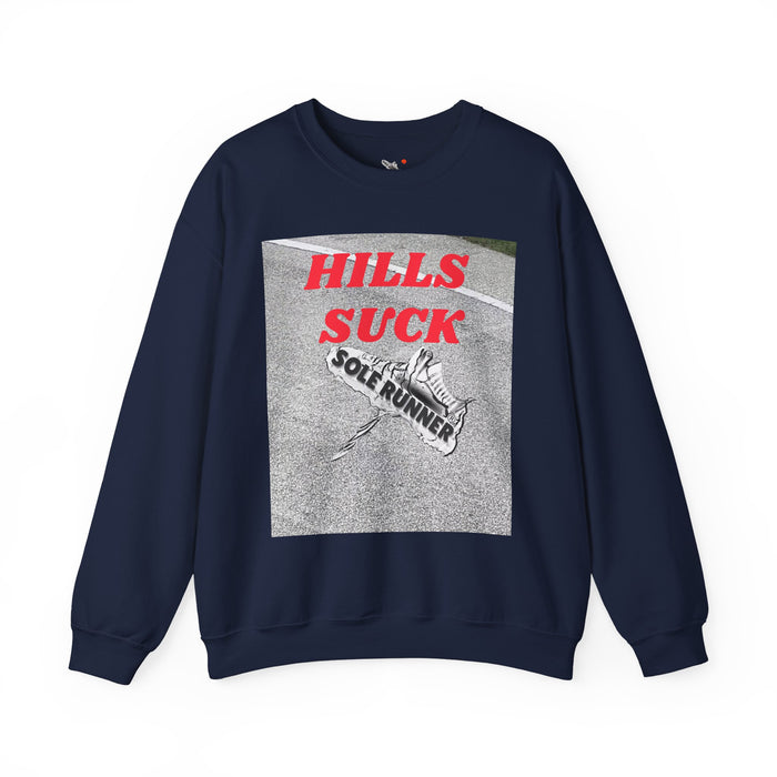 Hills Suck: Unisex Heavy Blend™ Crewneck Sweatshirt