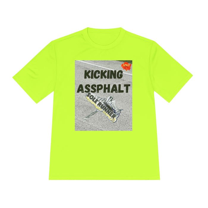 Kicking Assphalt Tee-Whimsical Moisture Wicking Uniswx T-Shirt For Runners