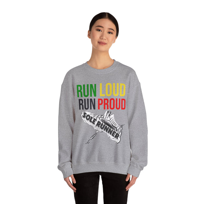 Run Loud Run Proud: Unisex Heavy Blend™ Crewneck Sweatshirt