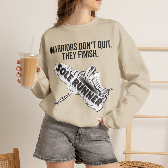 Warriors Don't Quit. They Finish.: Unisex Heavy Blend™ Crewneck Sweatshirt