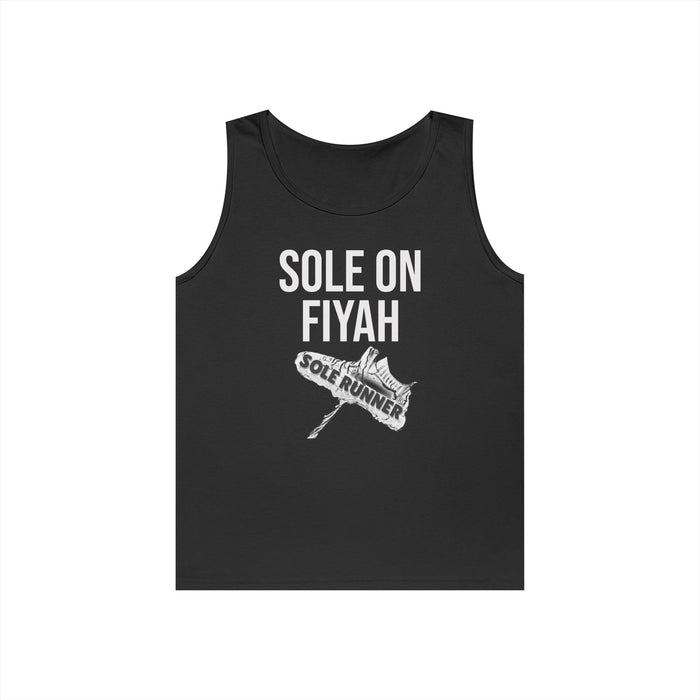Sole On Fiyah: Unisex Heavy Cotton Tank Top