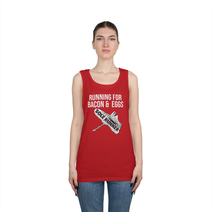 Running For Bacon & Eggs: Unisex Heavy Cotton Tank Top