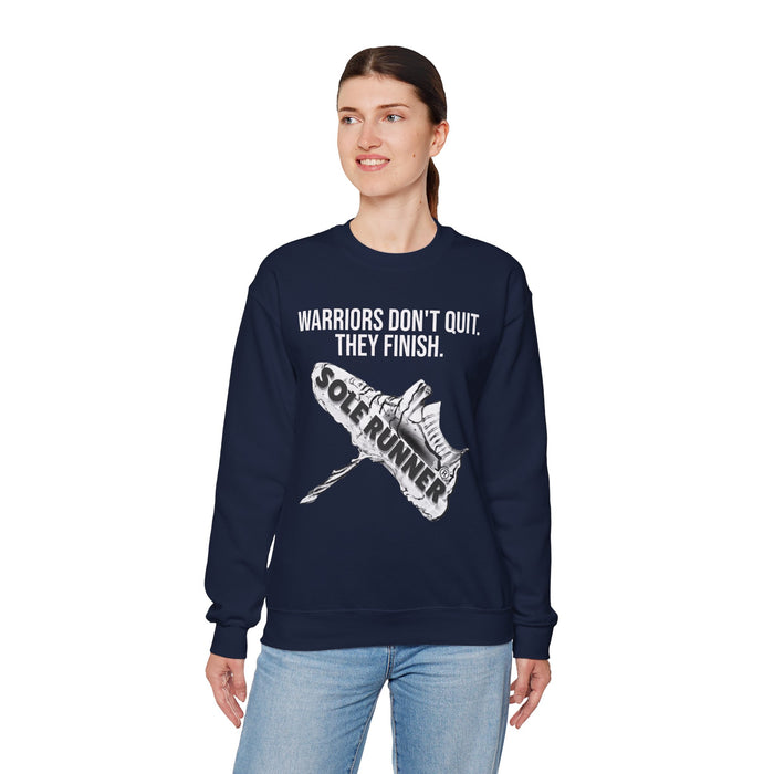 Warriors Don't Quit. They Finish.: Unisex Heavy Blend™ Crewneck Sweatshirt