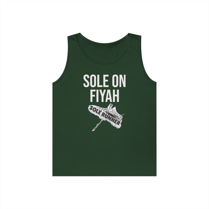 Sole On Fiyah: Unisex Heavy Cotton Tank Top