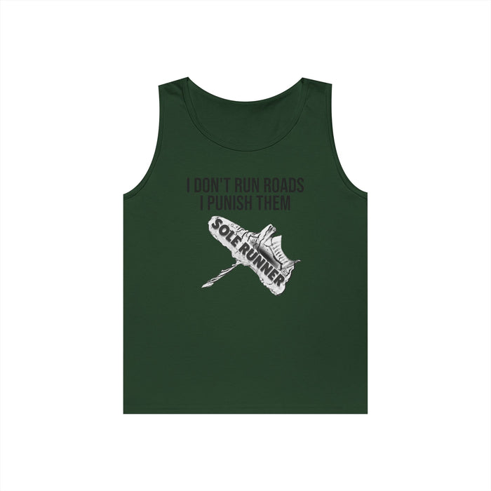 I Don't Run Roads. I Punish Them: Unisex Heavy Cotton Tank Top