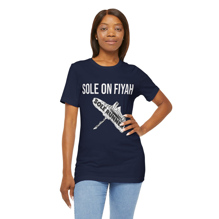 Sole On Fiyah: Unisex Jersey Short Sleeve Tee