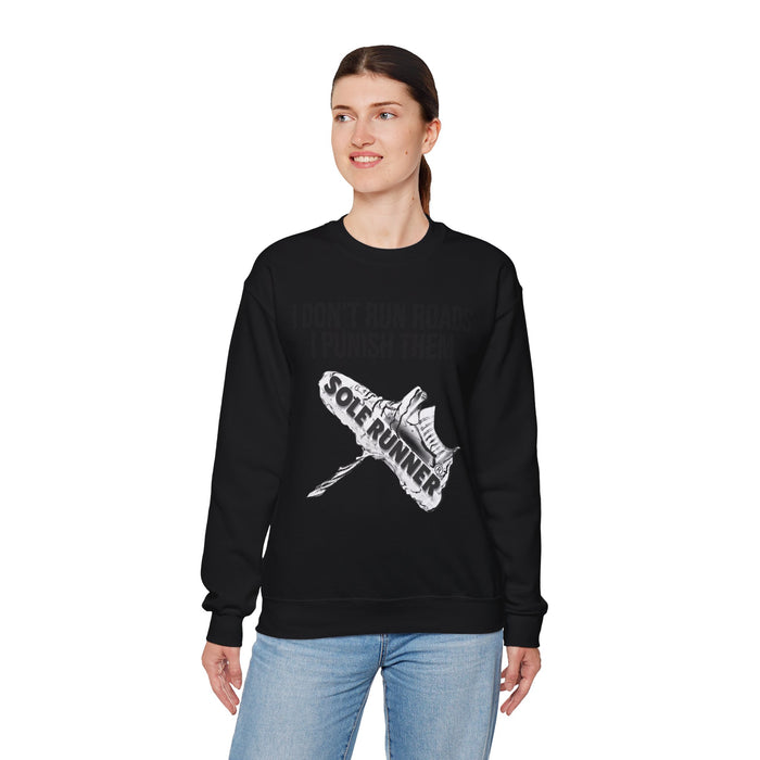 I Don't Run Roads. I Punish Them: Unisex Heavy Blend™ Crewneck Sweatshirt