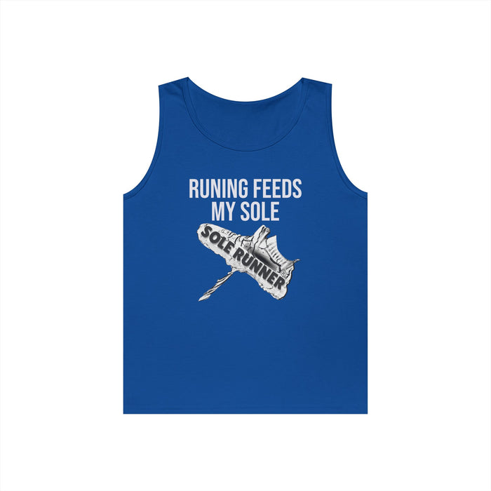 Running Feeds My Sole: Unisex Heavy Cotton Tank Top