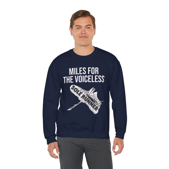 Miles For The Voiceless: Unisex Heavy Blend™ Crewneck Sweatshirt