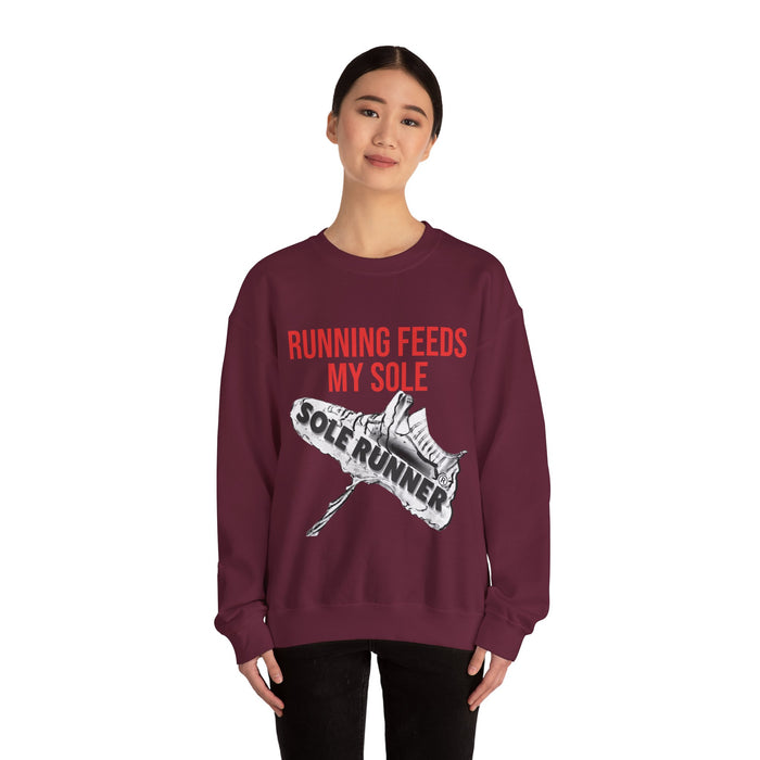 Running Feeds My Sole: Unisex Heavy Blend™ Crewneck Sweatshirt