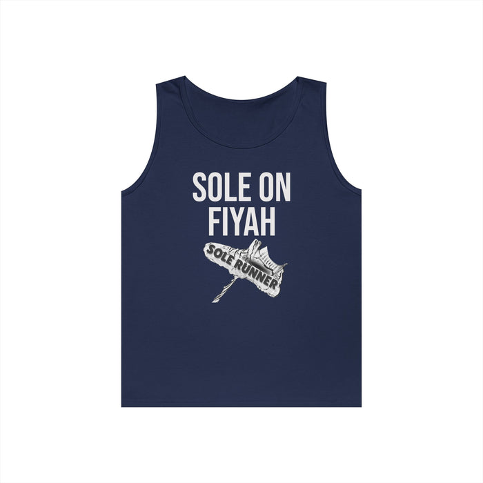 Sole On Fiyah: Unisex Heavy Cotton Tank Top
