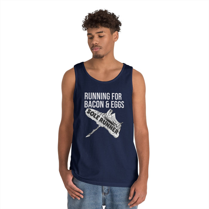 Running For Bacon & Eggs: Unisex Heavy Cotton Tank Top