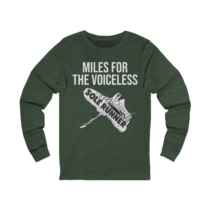 Miles For The Voiceless: Unisex Jersey Long Sleeve Tee