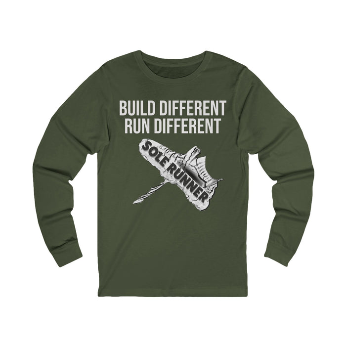 Built Different. Runs Different: Unisex Jersey Long Sleeve Tee