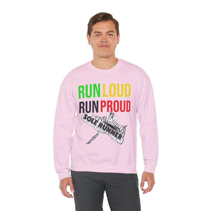 Run Loud Run Proud: Unisex Heavy Blend™ Crewneck Sweatshirt