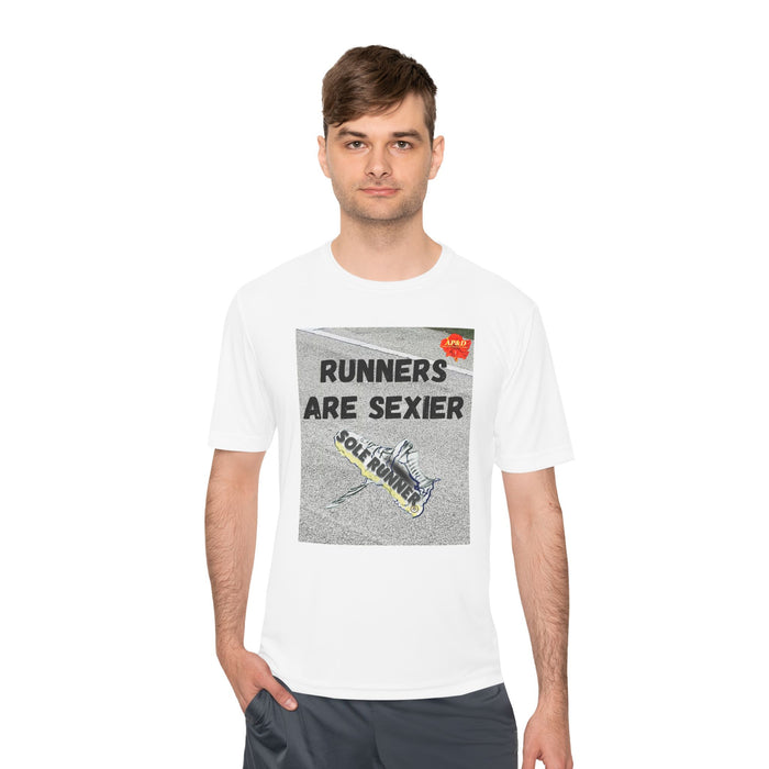 Runners Are Sexier-Whimsical Moisture Wicking Unisex T-Shirt For Runners
