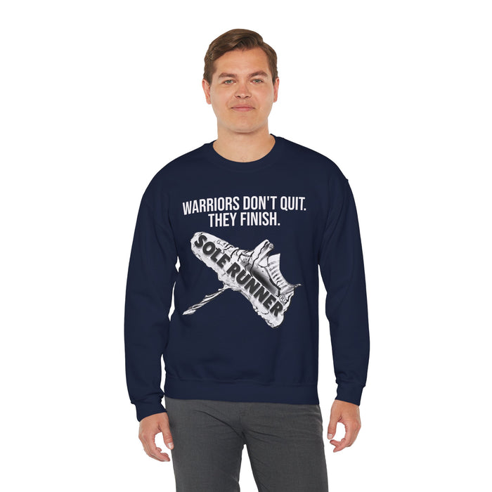 Warriors Don't Quit. They Finish.: Unisex Heavy Blend™ Crewneck Sweatshirt