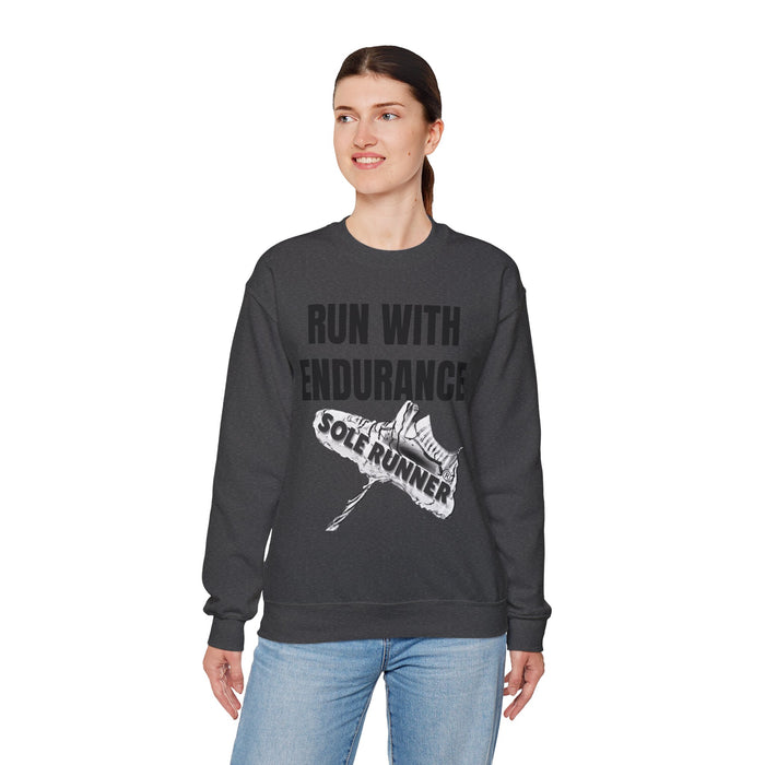 Run With Endurance: Unisex Heavy Blend™ Crewneck Sweatshirt