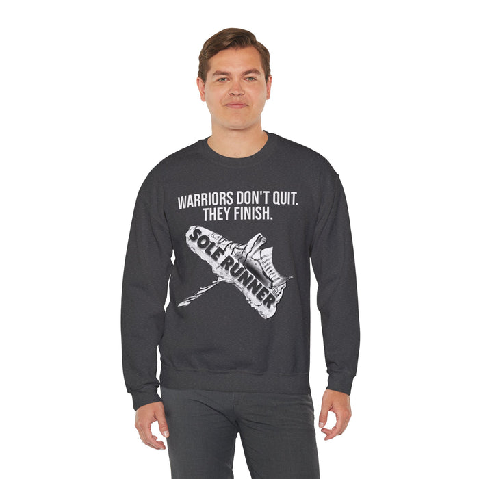 Warriors Don't Quit. They Finish.: Unisex Heavy Blend™ Crewneck Sweatshirt